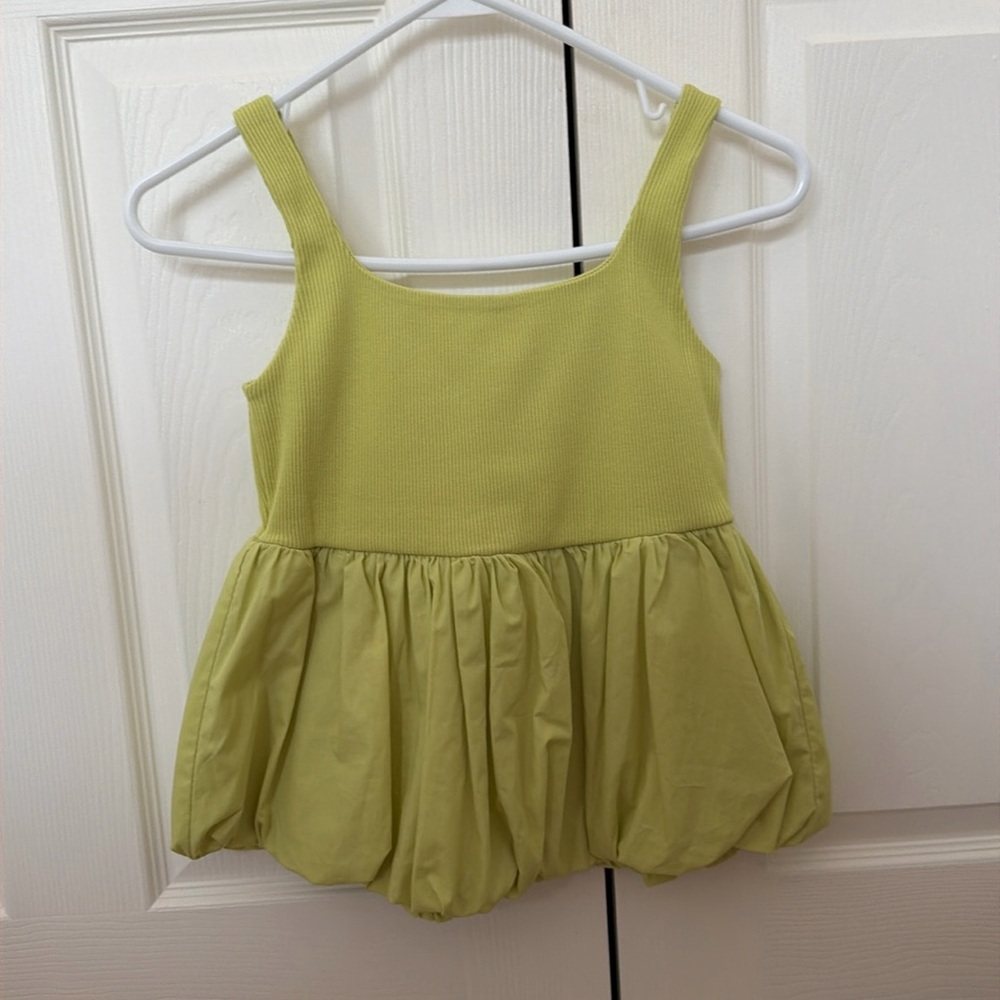 Abercrombie kids lime green bubble hem tank size 13/14
